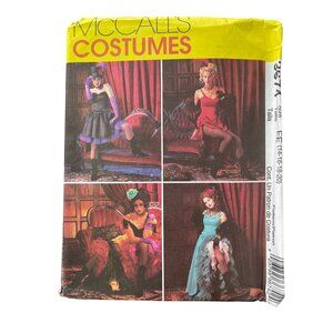 McCalls 3674 Sewing Pattern Sizes 14-16-18-20 Misses Can Can Costume UNCUT